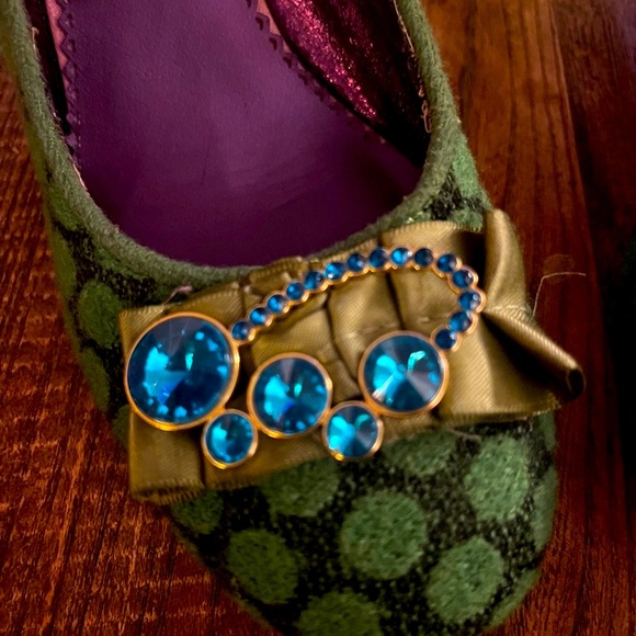 Poetic Licence Green Polka Dot Heels - Picture 2 of 8